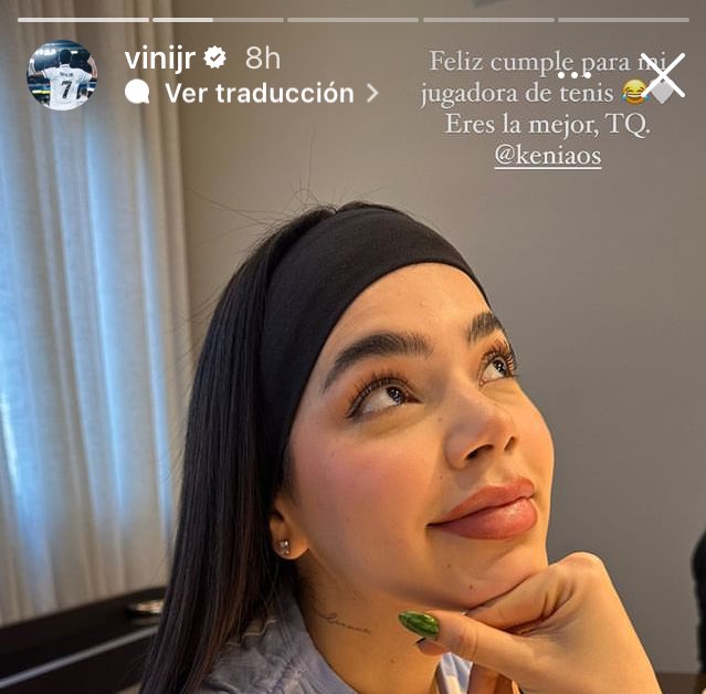 SoyKevinOs1's tweet photo. Vini Jr felicitando a Kenia Os vía Instagram 🫶🎉 https://t.co/0EUhBdL7EZ