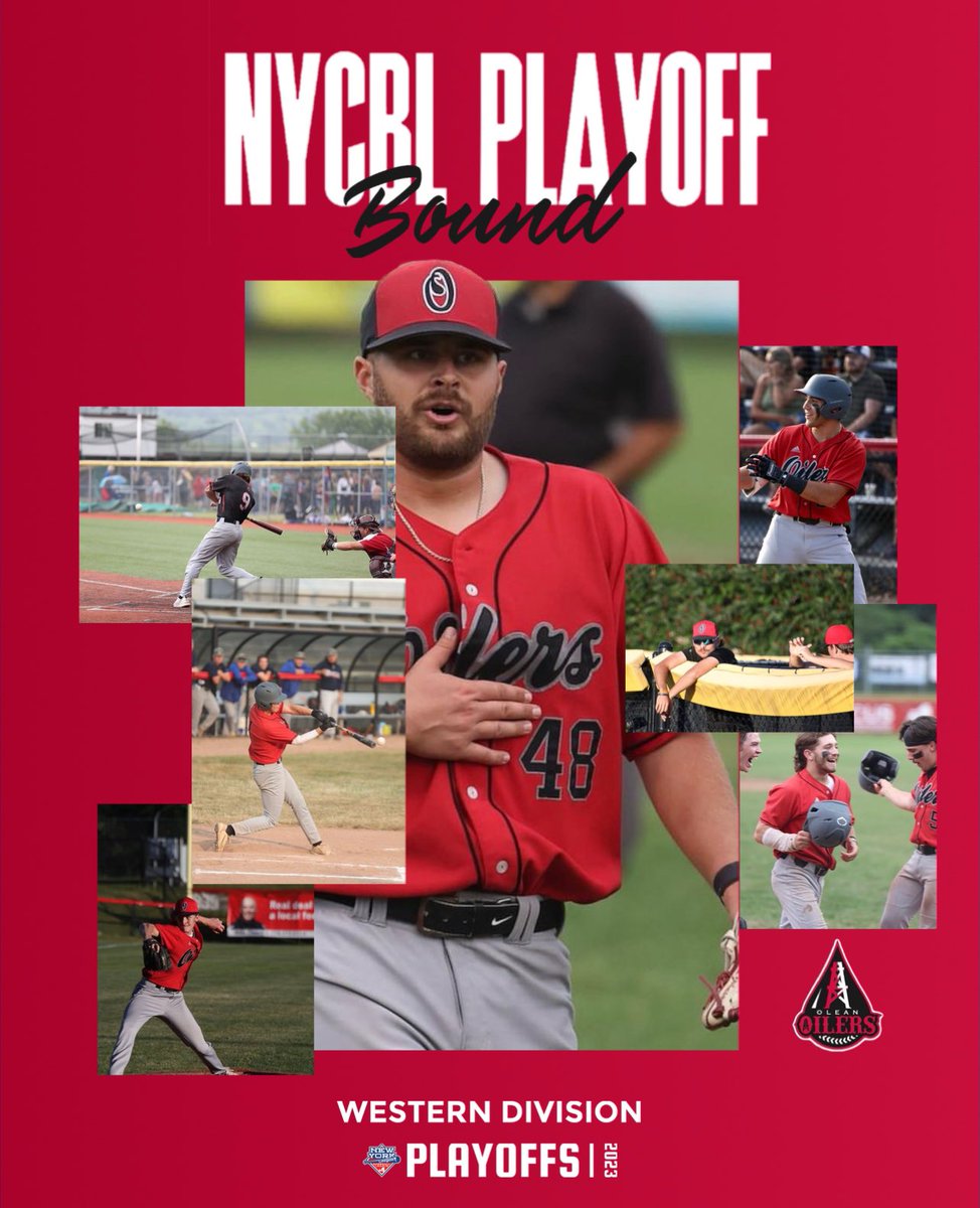 NYCBLbaseball's tweet photo. The @OleanOilers are Playoff Bound 🛢️
The Oilers clinched their spot in the 2023 NYCBL Playoffs https://t.co/YyS64xKUB1