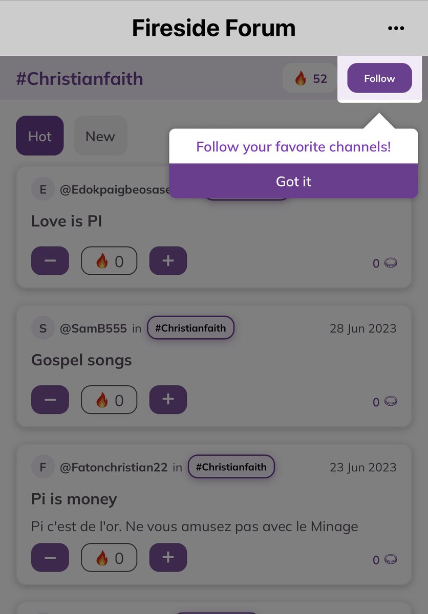 Dear invaluable pioneers, as you can see, we have made some improvements to our FireSide forum. Now you can follow your favorite channels.