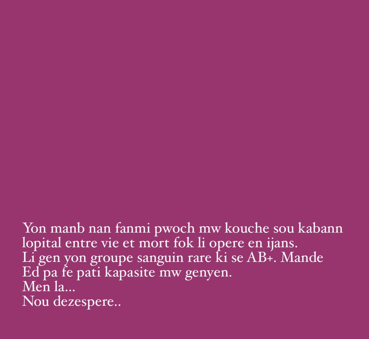 nitronitroni's tweet photo. 🆘 🆘 🆘 Ann ede sove yon vi , nou k kontakte moun lan sou nimewo sa 4628 3733! Mèsi deja 🙏🏾 https://t.co/058sRLo4bV