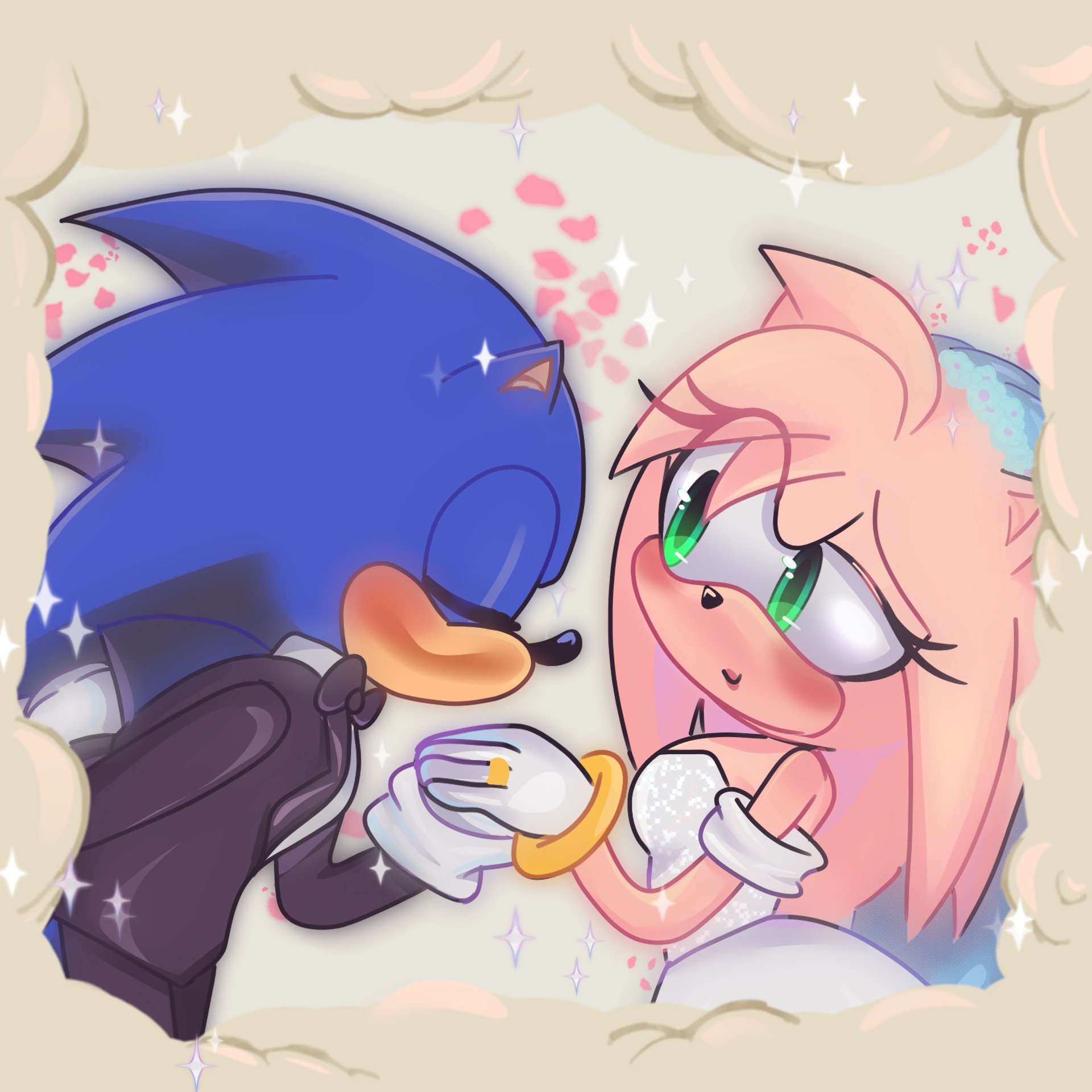 Peachy Owl on X: Have a wholesome SonAmy wedding! This one