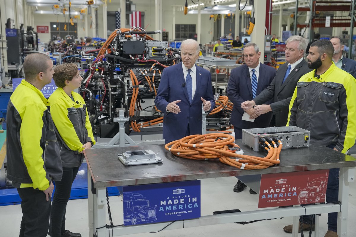 Bidenomics means we're making things here in America again – shipping the products overseas rather than shipping the jobs overseas.