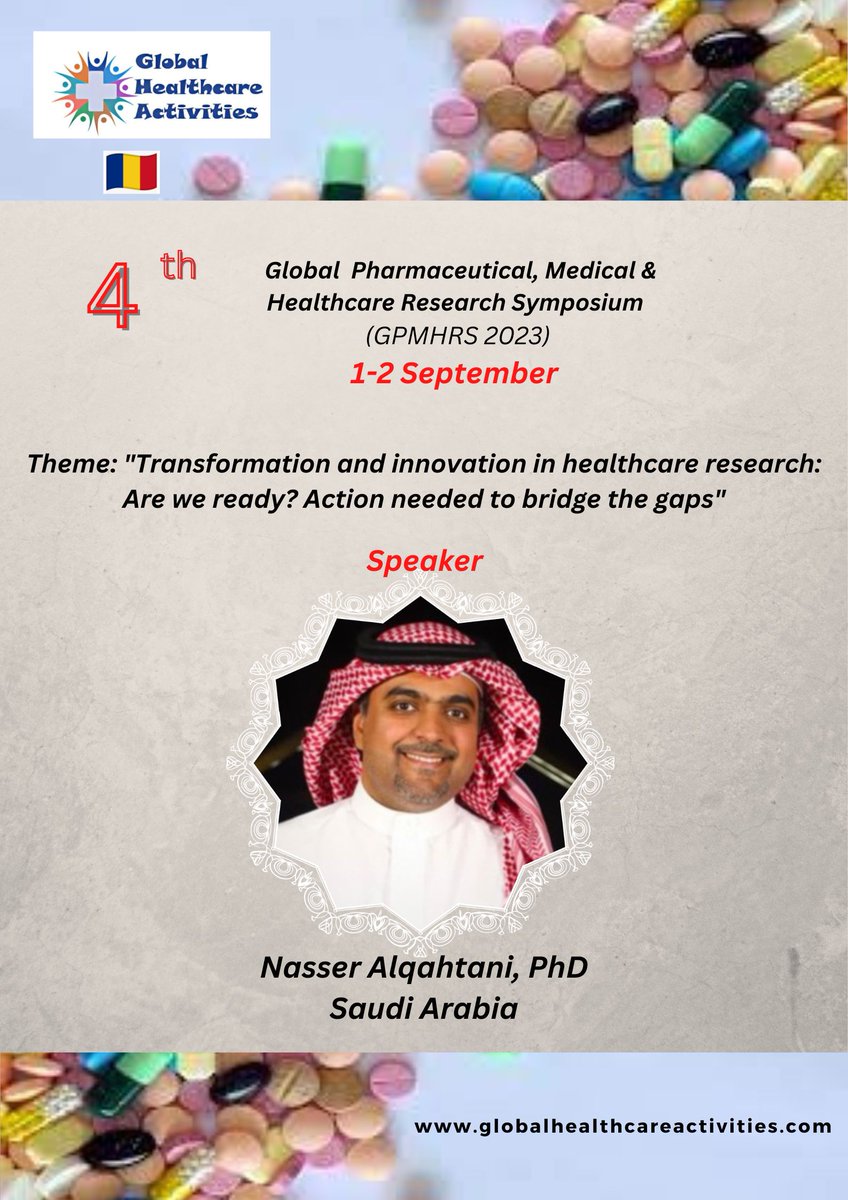 GhealthcareAA's tweet photo. Save the date!
Abstract submission deadline: 31 July 2023
For more information about abstract submission &amp; registration, please visit https://t.co/bQ7OIxaqv9
Accepted abstracts will be presented virtually as oral presentation.
@clinicalphar @GJournalMT https://t.co/OAKBHtdu7f