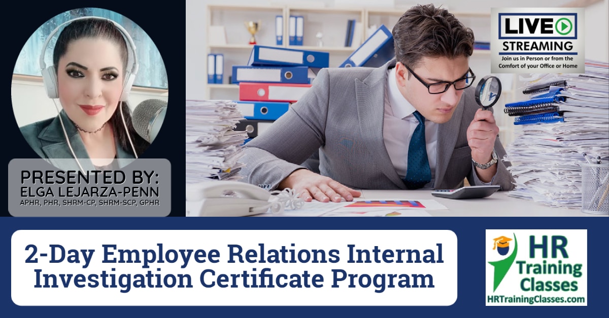 Handling employee complaints internally is a highly sensitive, multi-faceted process not just mandated by Federal law in most circumstances but significantly necessary to create a positive work environment that will be conducive to high levels of

hrtrainingclasses.com/2-day-employee…