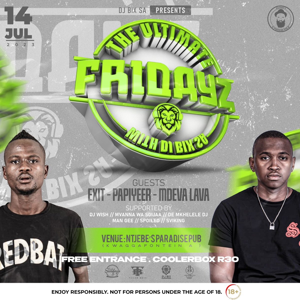 Mdeva_Lava's tweet image. Let's Meet @ParadisePub  #TheultimateFriday with @DjBix_Sa 🔥 🔥 I'm Your Dj 🎧