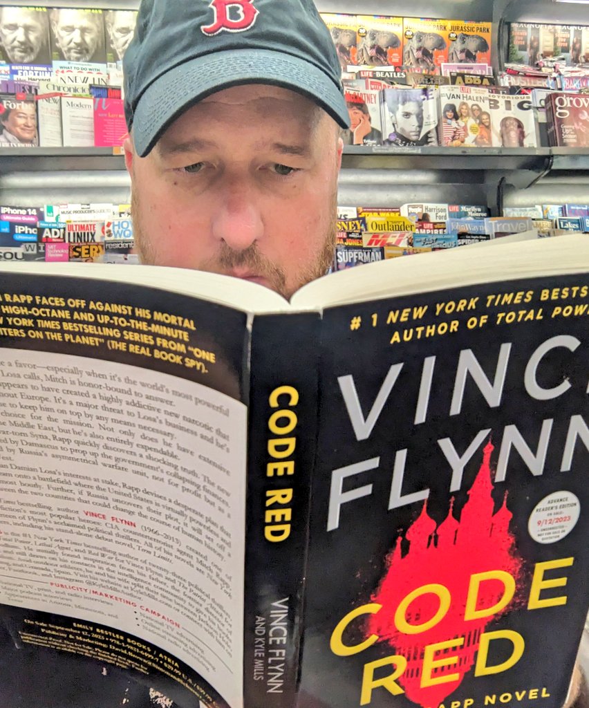 BrianLSimmons1's tweet photo. @VinceFlynncom @VinceFlynnFans @KyleMillsAuthor @AtriaMysteryBus 
I'm halfway through #codered. It's outstanding! I brought my ARC to the bookstore to read in the magazine section. Yes, I'm a little odd. Release Date 9/12/23. #mitchrappisback
Preorder at https://t.co/gxgxPuMGZ0 https://t.co/l5Rjj2mHpq
