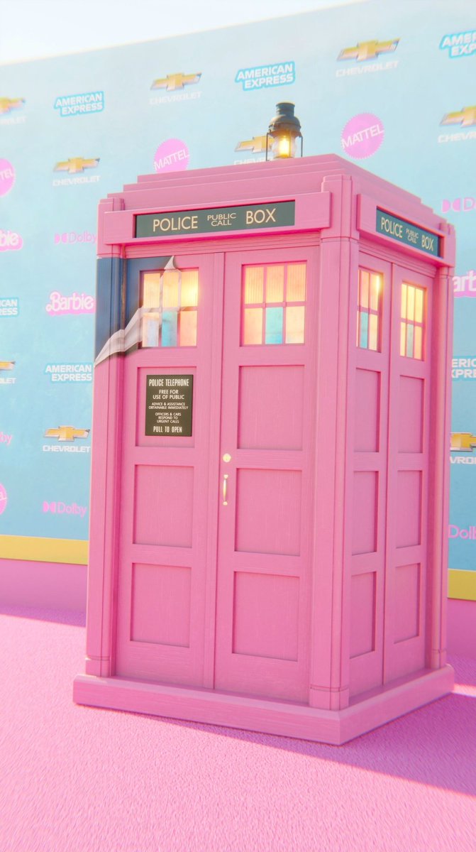 MOLDA76's tweet photo. The #Barbie  promotion box  ~

#TARDIS #DoctorWho #policebox #BBC #WarnerBros #BarbieTheMovie #BarbieMovie https://t.co/X3sXdWqpSF