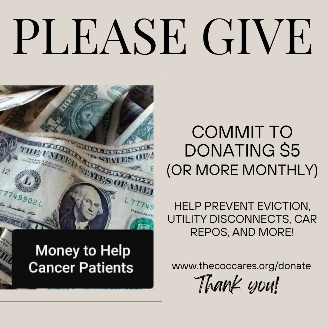 The COC raises money in various ways to support our mission of helping active treatment cancer patients in need pay bills to prevent eviction, utility disconnect, car repos, and more.  We are funded by generous donations. For that we say THANK YOU!