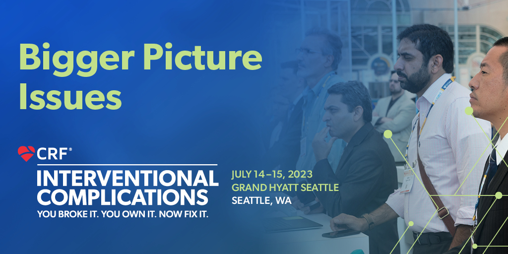 crfheart's tweet photo. Don’t miss the final session of #CompCourse2023! Join us at 3:45 PM PT for selected case complications and valuable advice for the next generation of #interventionalcardiologists. @DrBillLombardi @esbrilakis @ArasiMaran @jamiemccabeMD @mbmcentegart @MartyBLeon @JWMoses #CardioEd https://t.co/JeJBIfwEke