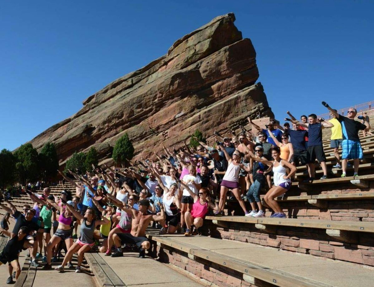 ItBurnsJoe's tweet photo. Super fun It Burns Joe Fitness killer bootcamp! Always free! @ Red Rocks 8am every Sunday! Come try it out. https://t.co/M9dDdUonru