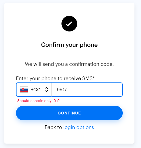 PeterBacinsky's tweet photo. @Equilibrium_G I can´t complete the registration. When typing the phone nbr it automatically enter / symbol which can´t be deleted. https://t.co/FUkbyq8ewt