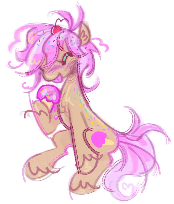 strawberry scoop &amp; rainbow star  #mlp 