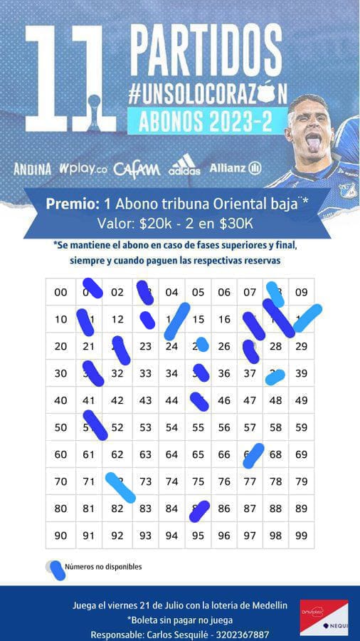 Actualización de números