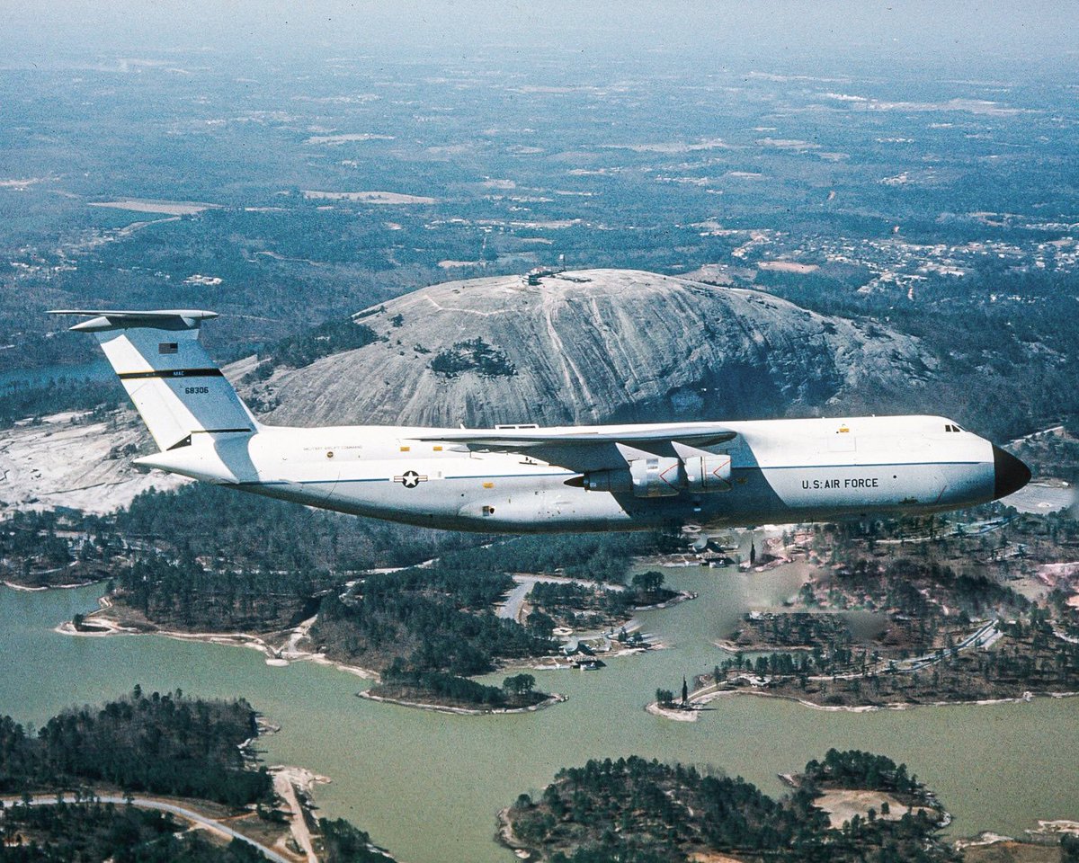 RT @kadonkey: C-5A flight testing near Stone Mountain, GA March 1969. https://t.co/MdO900Ze8j