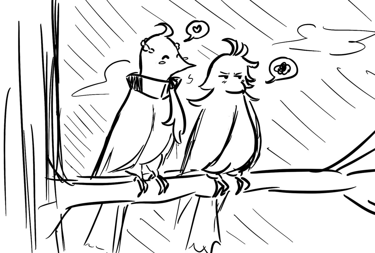 For Xairathan, it's Gay Birds! Yushura and Miorine as gay birds. Thanks for the support