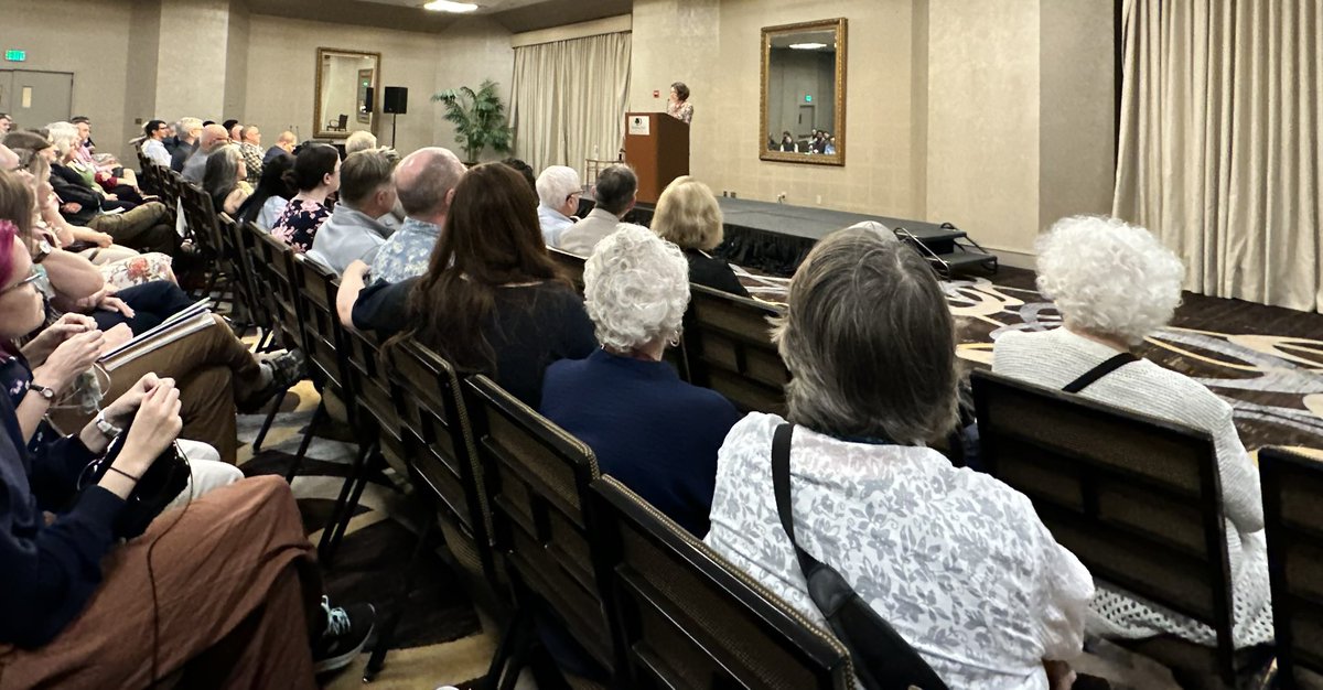 RonAJohnson's tweet photo. President Serena Zabin addressing a huge @SHEARites community crowd at #SHEAR2023 https://t.co/GF049iJxWi