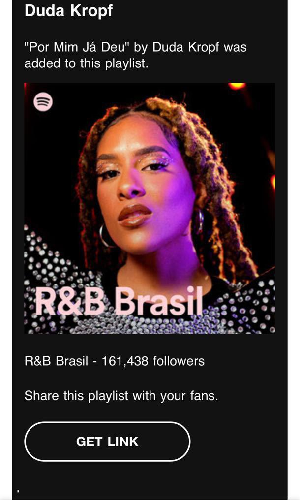 dudaakropf's tweet photo. GENTE POR MIM JÁ DEU ENTROU NA PLAYLIST DE R&amp;B BRASIL EU VOU CHORAR 🥹🥹🥹🥹 https://t.co/vyzLJeDymW