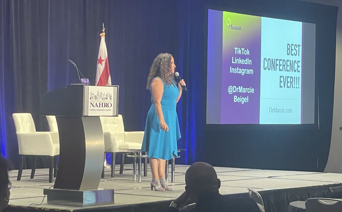 National NAHRO (@nahronational) on Twitter photo To close out #NAHROat90, <a href="/DrMarcieBeigel/">Dr. Marcie Beigel🌟</a> leads us through exercises to help escape feeling overwhelmed, refocus with positivity, and strengthen connections. To close out #NAHROat90, <a href="/DrMarcieBeigel/">Dr. Marcie Beigel🌟</a> leads us through exercises to help escape feeling overwhelmed, refocus with positivity, and strengthen connections.