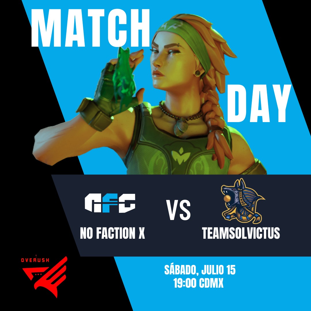 MATCHDAY | El equipo varonil anda ready para su partido de #OverushEnergy @LOVSValorant 
Seguimos vivos en el torneo y nos jugamos todo vs <a href="/TeamSolVictus/">Team Sol Victus</a> 

⏰️19:00 🇲🇽
#GoNFGX