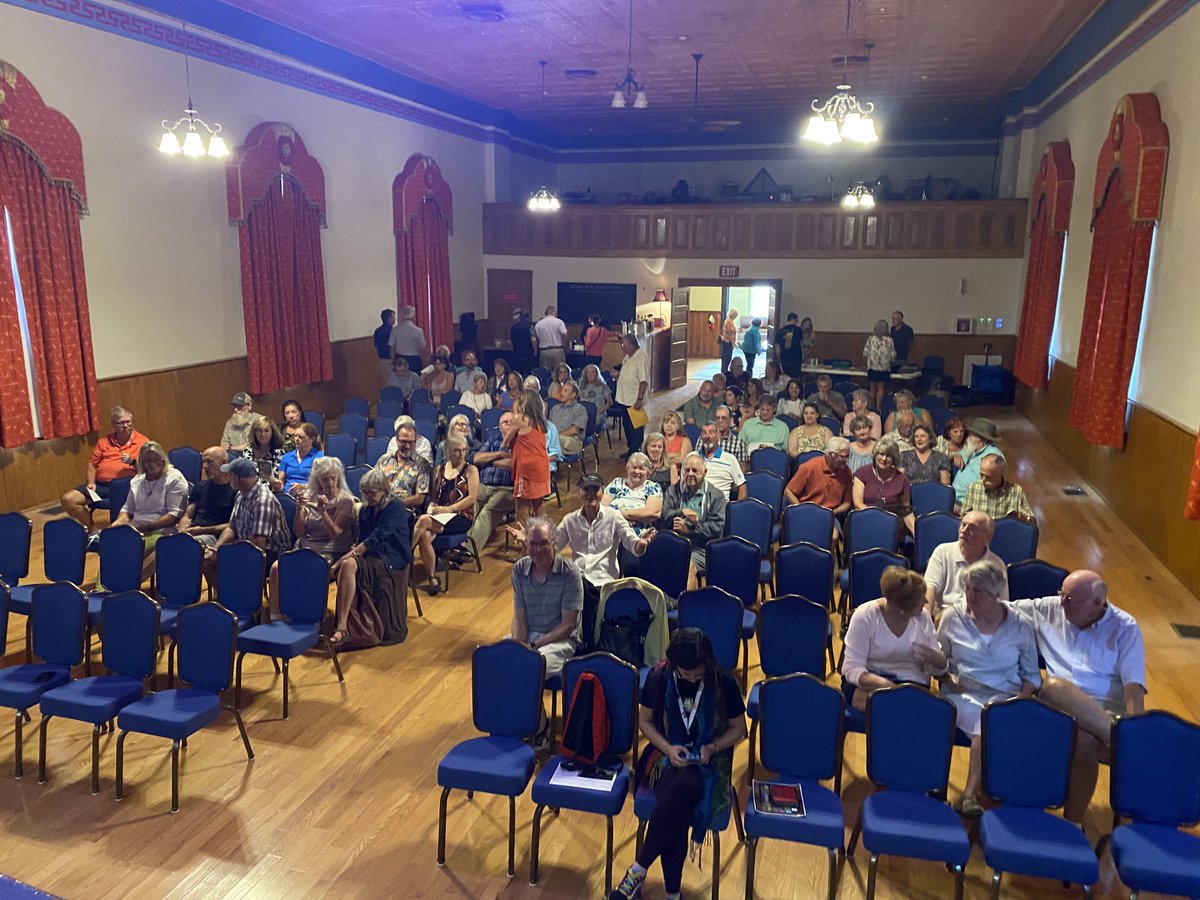 Room starts to fill for the evening show. In Elk Rapids Michigan.