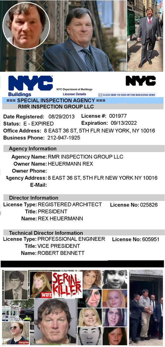 iTapInfo's tweet photo. Rex Heuermann, Architect, Serial Killer, New York City Department of Buildings Professional License Information (NYC DOB) https://t.co/ada5A0gXwN