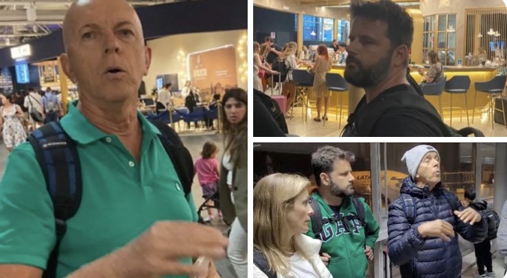 cires_pereira's tweet photo. A Globo disponibilizou fotos dos três bolsonaristas que xingaram Alexandre de Moraes e agrediram seu filho em Roma

São eles Roberto Mantovani Filho, Alex Zanatta Bignotto e Andréia (sem o sobrenome ainda)

Vamos deixá-los famosos, compartilhem!!! https://t.co/RDwV5xQnwk