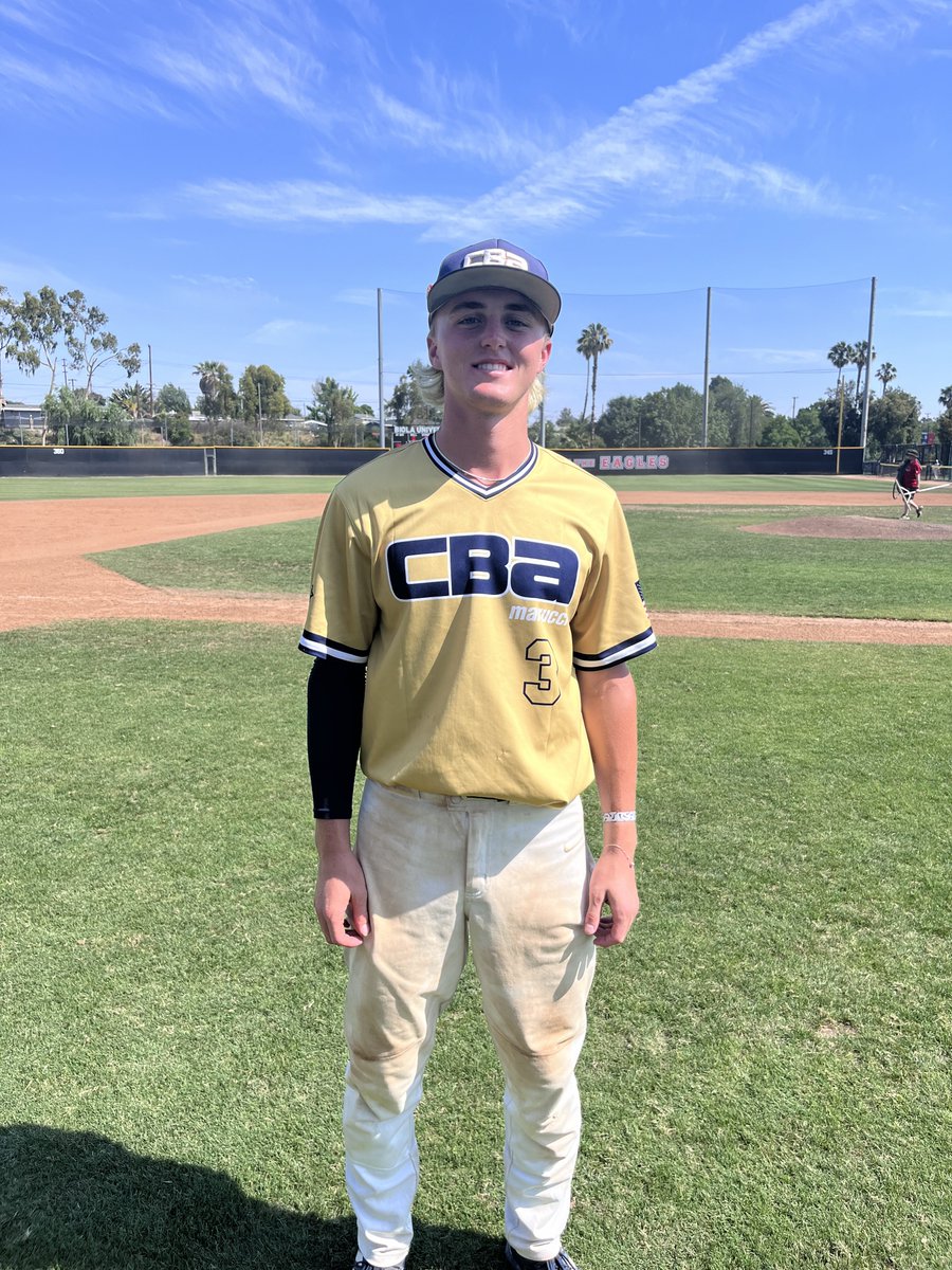 .<a href="/AZFallClassic/">AZ Fall Classic</a> F: CBA Summit 2024 3, Rios Baseball 17U 1
PoG: Damon Ence 7 IP, 5K, 1 ER, 0 BB | 1-3, 2B
Notable: <a href="/kleon_18/">Kevin Leon</a> 3-3, 3 2B
