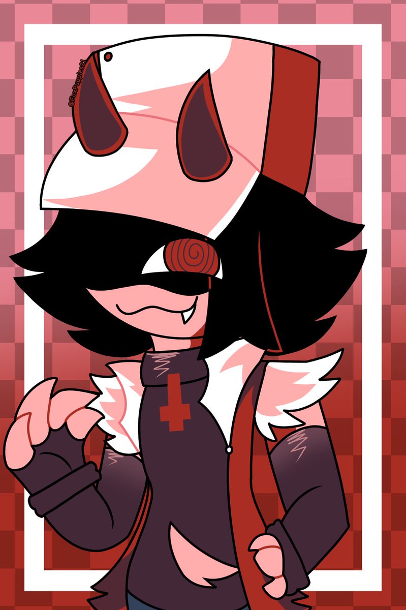FoxPuppies21's tweet photo. #FAULTYREDSWEEP @MilkyMooie 
Hiiiii!!! I couldn't draw the Chain and I don't draw ears, so I put the cross on his collar. I hope you like it!❤️ https://t.co/jgy9PxDxWi