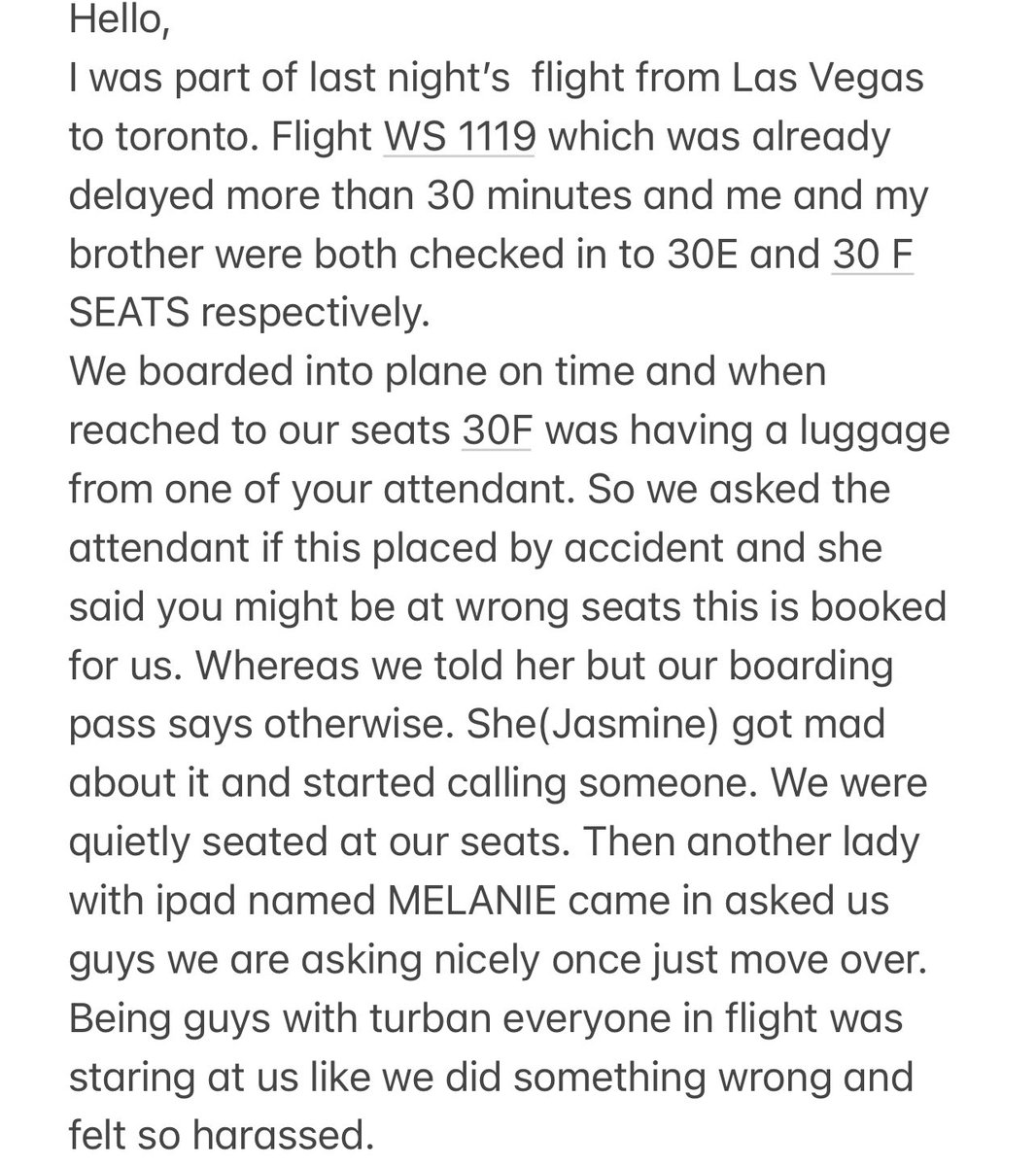 Abhijot13Singh's tweet photo. @onexcanada  @WestJet @AHoensbroech Your team didn’t help at all still struggling to get back to home, “ Without Any Fault”. Your team tell us to Sue you guys? Like this code of conduct? WOW! #racism flight Team last night need to be fired! We need justice! https://t.co/KqvmXqdEgF