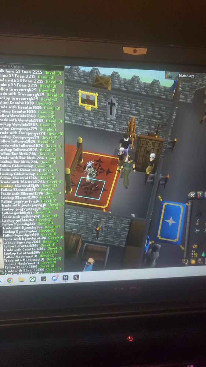 ButtCheekReturn's tweet photo. @Jagex bot farm over at Lumbridge castle. Seen this one yet? 
#oldschoolrunescape https://t.co/8ZBWf6572o
