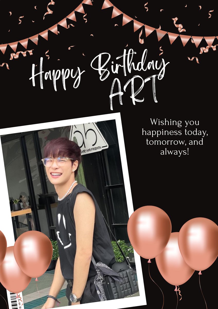myfavbabyart's tweet photo. 🥳 HBD Art @Art0739 wish u lots of happiness, good health &amp; many success! Have a wonderful day &amp; amazing year! I love you so much ❤️ so sorry I can't see u this year 🥹 
Miss you from far away... Enjoy yourself today!!
#Artpakpoom
#HappyArtDay2023 https://t.co/HvAwWEs3oA