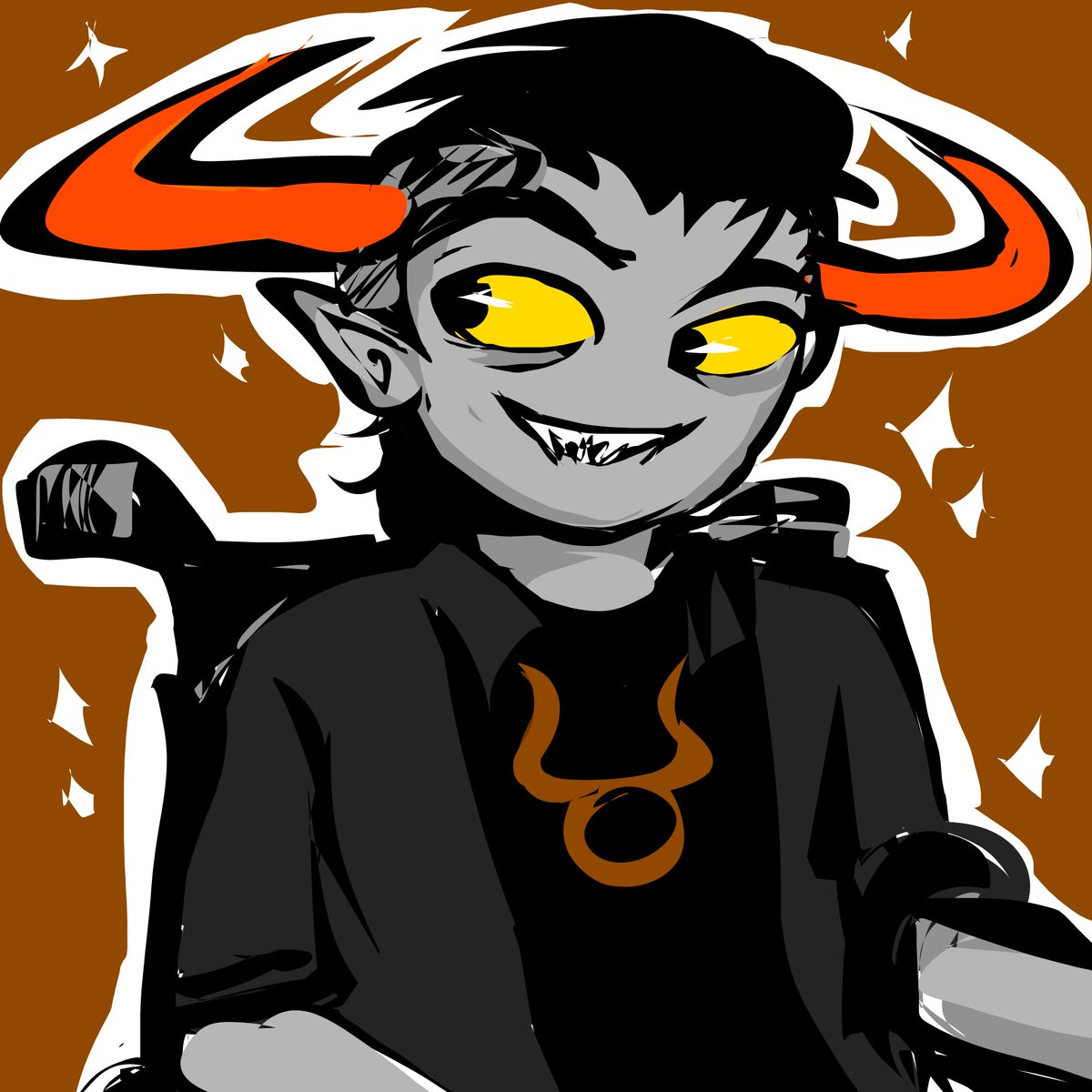 gl1tchm4g3's tweet photo. 10 minute, 1 layer, no erase/undo tavros doodle #Homestuck https://t.co/6aaXIlD5ty