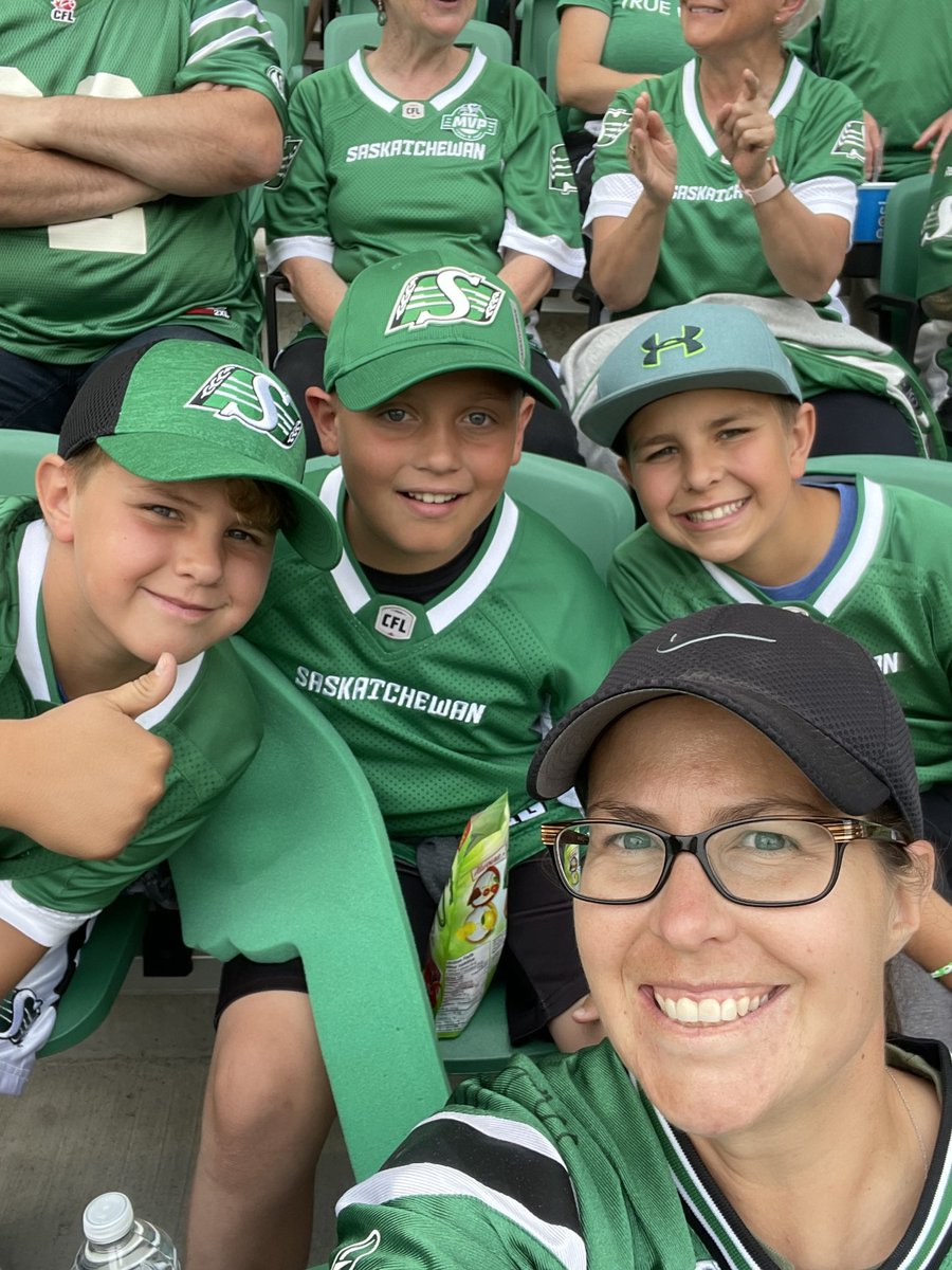 first timer with us today!! Go Riders!! <a href="/sskroughriders/">Saskatchewan Roughriders</a> #RIDERSlive