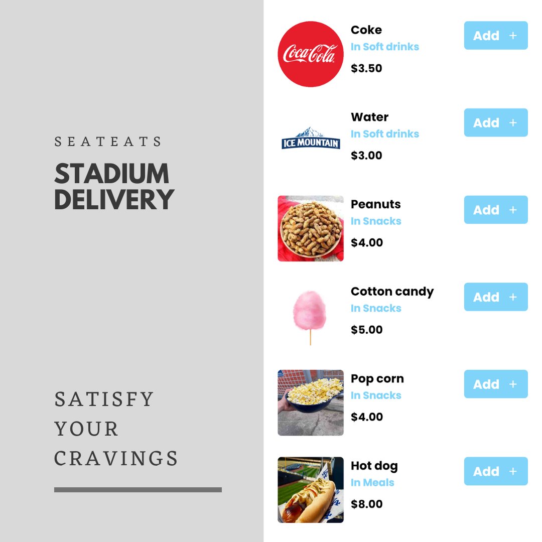SeatEats: satisfying your cravings, brought right to your seat! 🍟🍺🥜 #seateats #stadiumfood #hotdog #cravings #candy