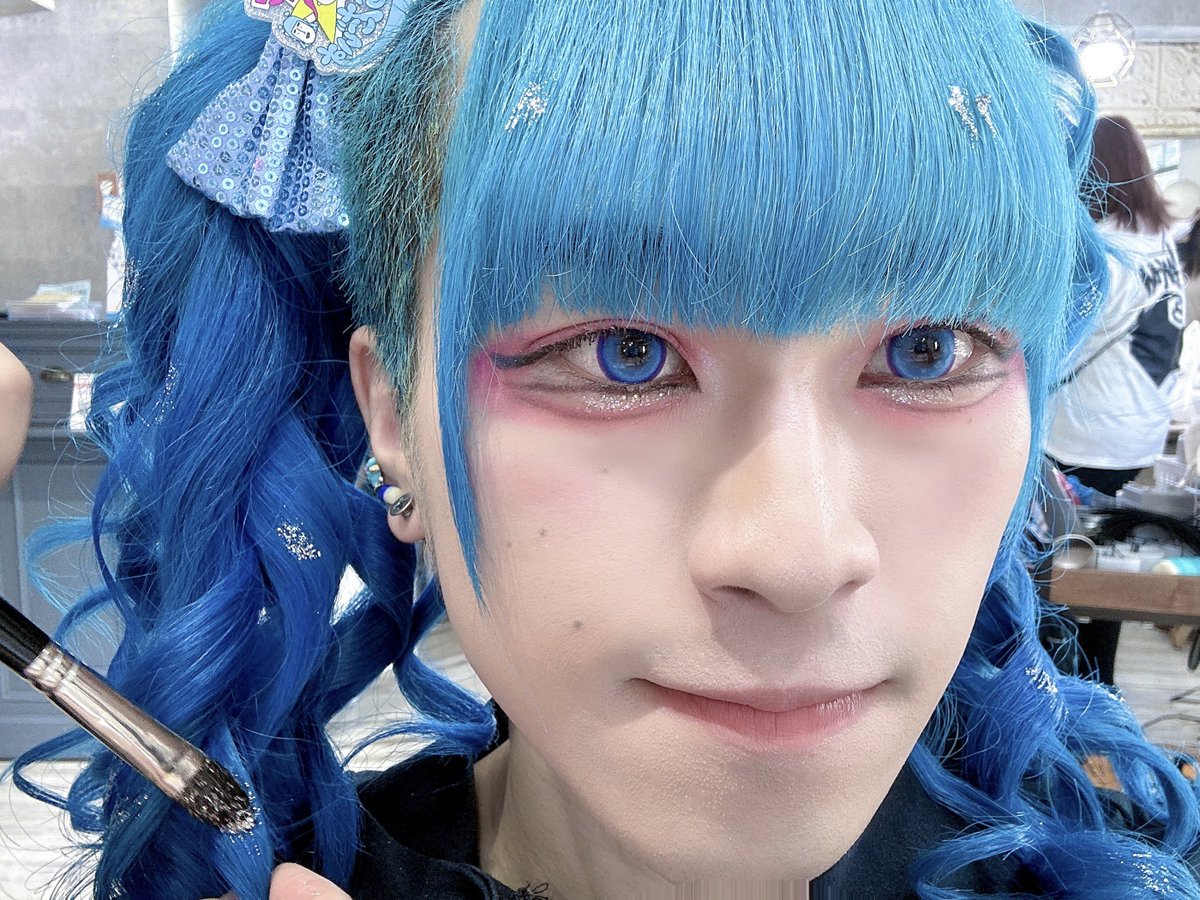 toyboy_daigo's tweet photo. 朝から髪の毛かわちくなってサイコー^_−🩵
千葉のアリオ市原でのライブ楽しみ早く竹の子に会いたいぜ！！！ https://t.co/OV0Nmb0ozV