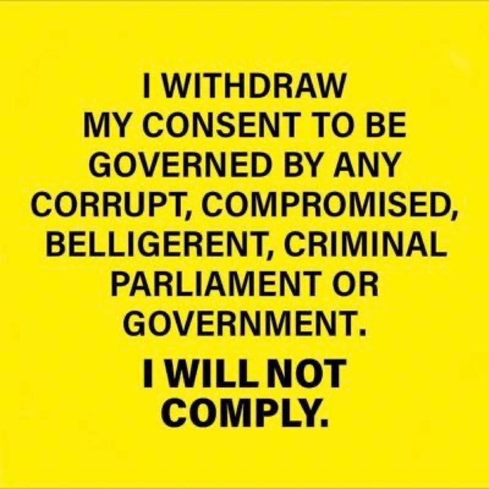 Share, retweet, make this known to the govt, that we will not be controlled like the Nazis did years ago. Democracy, freedom of speech and thought is our right. #idonotcomply @AlboMP_ @LiberalAus