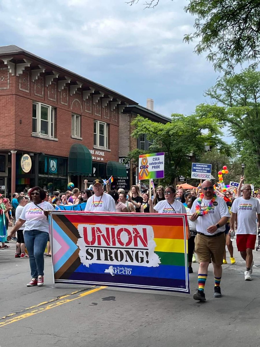 A great day for a Pride Parade in Rochester. #UnionStrong #PrideatWork #ROCPrideParade