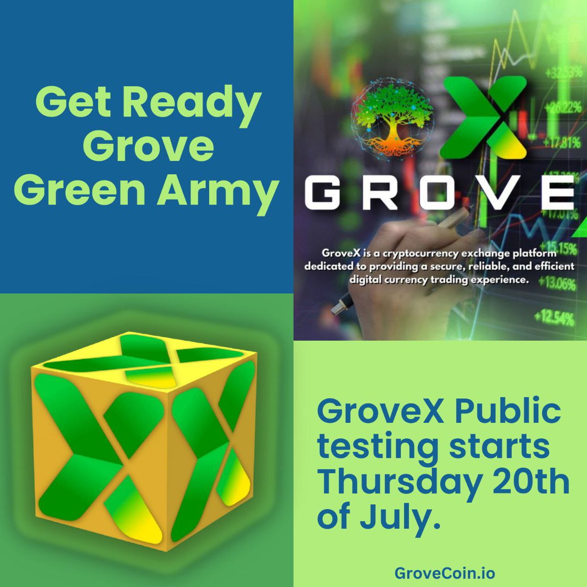 MACGRP (@macgroup8) on Twitter photo #GroveX Public Testing
📢July 20th 2023📢
#GroveGreenArmy #GGA
<a href="/GroveToken/">GroveCoin Official</a> <a href="/GroveXchange/">GroveX</a> <a href="/GroveStable/">GroveStable</a> <a href="/ononadaLabs/">ONONADA Labs</a> @JohnGh87 <a href="/CarloDCGT/">CarloDC.GRV</a> #GroveX Public Testing
📢July 20th 2023📢
#GroveGreenArmy #GGA
<a href="/GroveToken/">GroveCoin Official</a> <a href="/GroveXchange/">GroveX</a> <a href="/GroveStable/">GroveStable</a> <a href="/ononadaLabs/">ONONADA Labs</a> @JohnGh87 <a href="/CarloDCGT/">CarloDC.GRV</a>