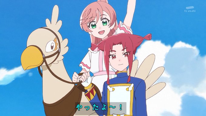 乗れた! #nitiasa #precure 