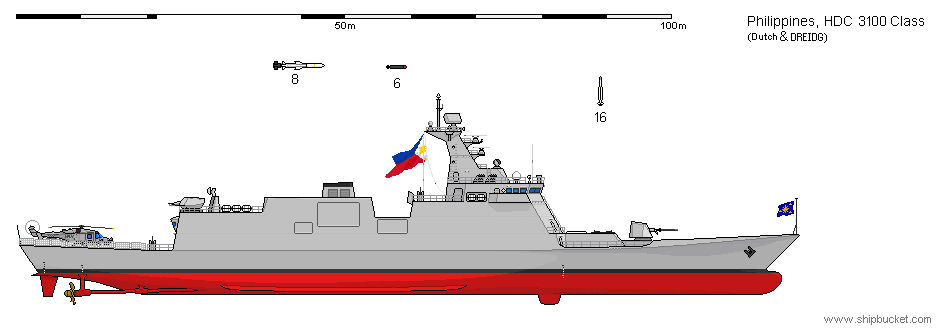 DefensePitz's tweet image. On this day, let us share this diagram of the HDV-3100 Corvette for the #PhilippineNavy, shared from DeviantArt by drethegrater.

#PDA #PitzDefAnalysis