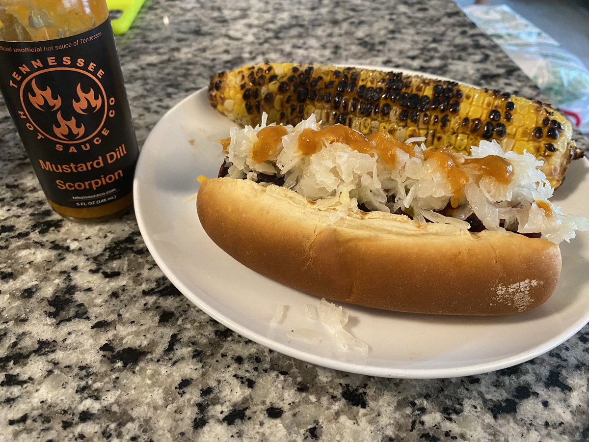 Summer + grill + hot sauce + sausage

It just works…