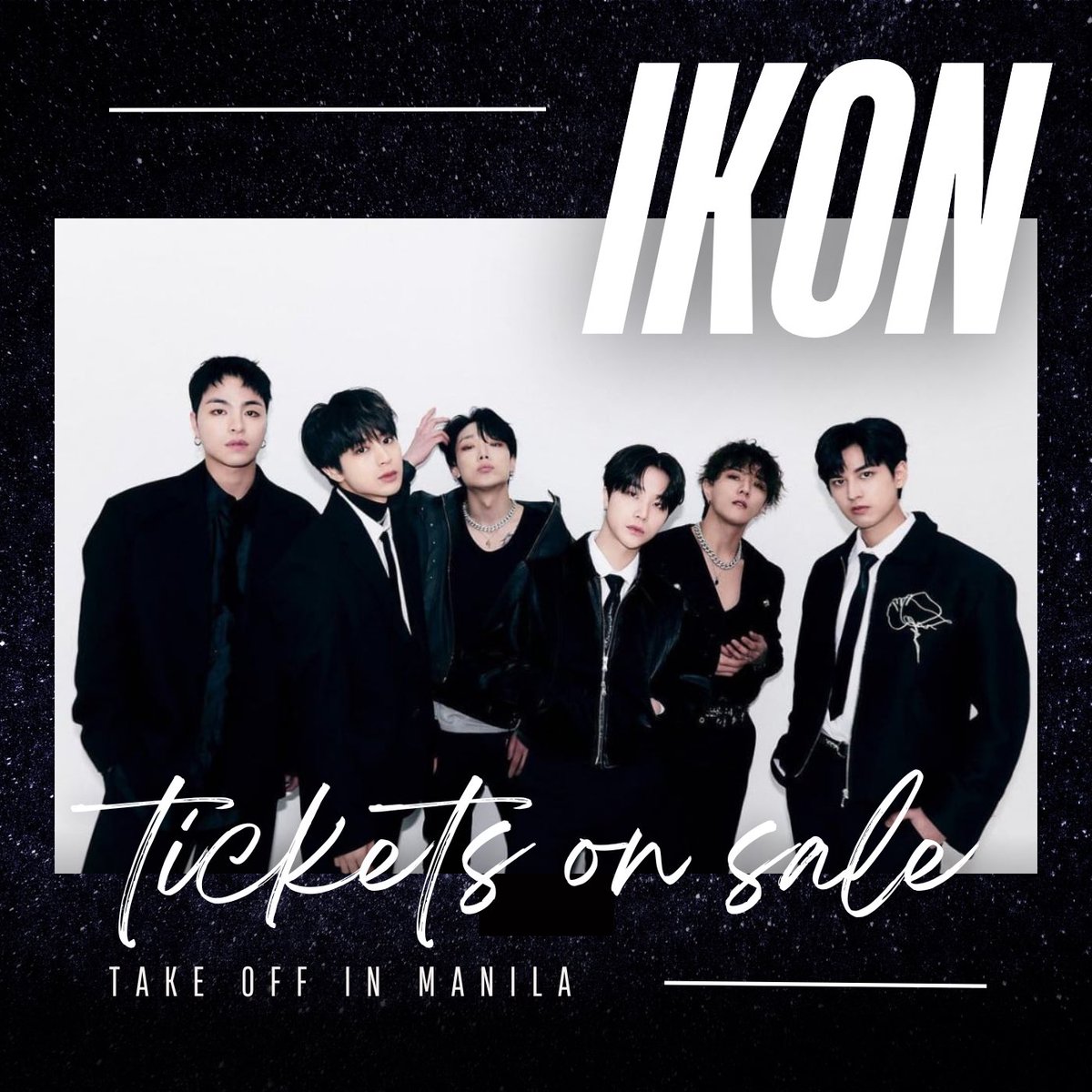 philconcerts's tweet photo. Get ready for TAKE OFF 🚀 Tickets to #iKONinMANILA2023 will go on sale today, July 16, at 12NN via TicketNet outlets and https://t.co/ulb8jXve3C!

iKON will make their grand return to the Philippine concert stage on August 5 at the Araneta Coliseum!

@pulpliveworld @happeehour https://t.co/pIVRlmVAoz
