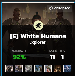 lucaparroz_'s tweet photo. Humans tem sido rápido, funcional e simples.

Giant Killer super bem posicionado no momento, ando muito satisfeito com ele.

Deck - https://t.co/jer1QwoUlB

MonoG Devotion, Rakdos Sacrifice/Midrange, Humans e UW Control são meus favoritos hoje no formato.

#MTGArena #Explorer https://t.co/cWuMLMDaoO