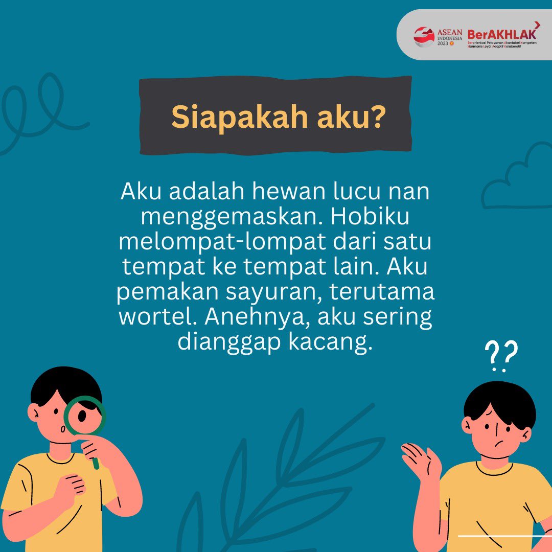 BarantinRI's tweet photo. Pagi SobatQ, 
 
Yuk tebak kuis dari Karimin hari ini. 
Kata kuncinya ada di bawah ini ya...👇🏻 

Bagi kalian pecinta hewan kesayangan pasti mudahkan untuk menjawabnya...😉 

#Kuiz
Karimin #SapaPagi https://t.co/KSd2xVvAEa