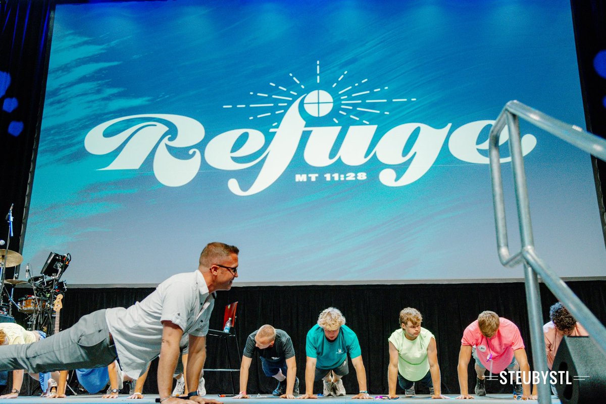 Bring Sally Up at the Men’s Session. Our arms are tired just looking at this picture! <a href="/jimmypmitchell/">Jimmy Mitchell</a> 
#steubystl