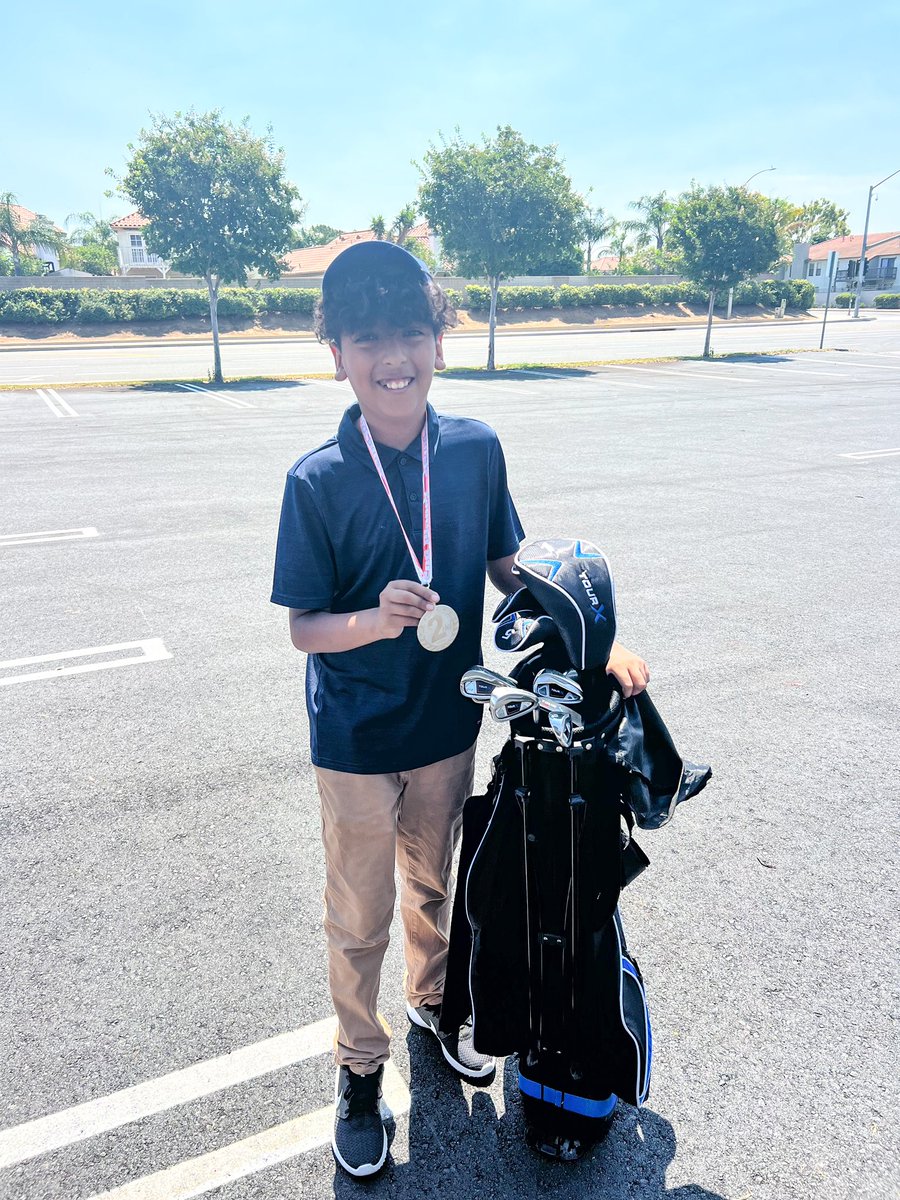 crystalcgar's tweet photo. Dax completed in his first ever golf tournament and came in 2nd place. Way to go my love, you always make me so proud! ⛳️🥈 @firstteeinlandempire https://t.co/SH4MDh2XqK