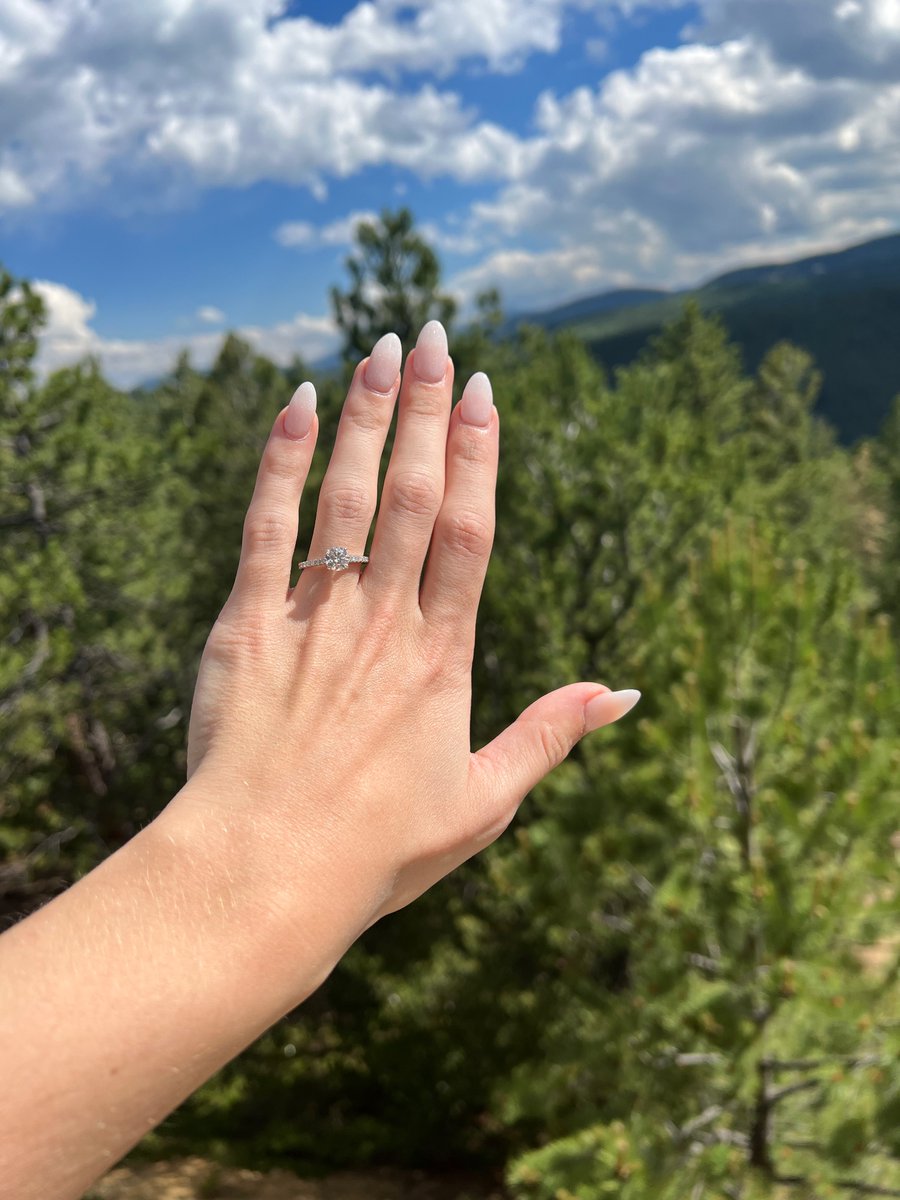 cinnamommyy's tweet image. we are engaged :’) so in love. today was the most special day ever
 (my niece was also born today and my mom broke her ankle on the hike back from the proposal)