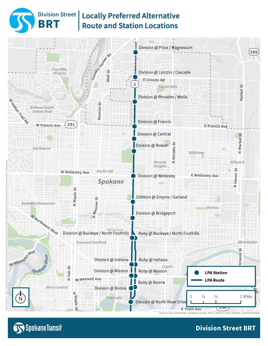 oranv's tweet image. #CityLine is a flagship project for Spokane Transit and it won’t be the last.

The next corridor under design for BRT is Division Street which is similar in form to Aurora Avenue in Seattle. It will have BAT lanes for nearly its entire length. spokanetransit.com/projects/divis…