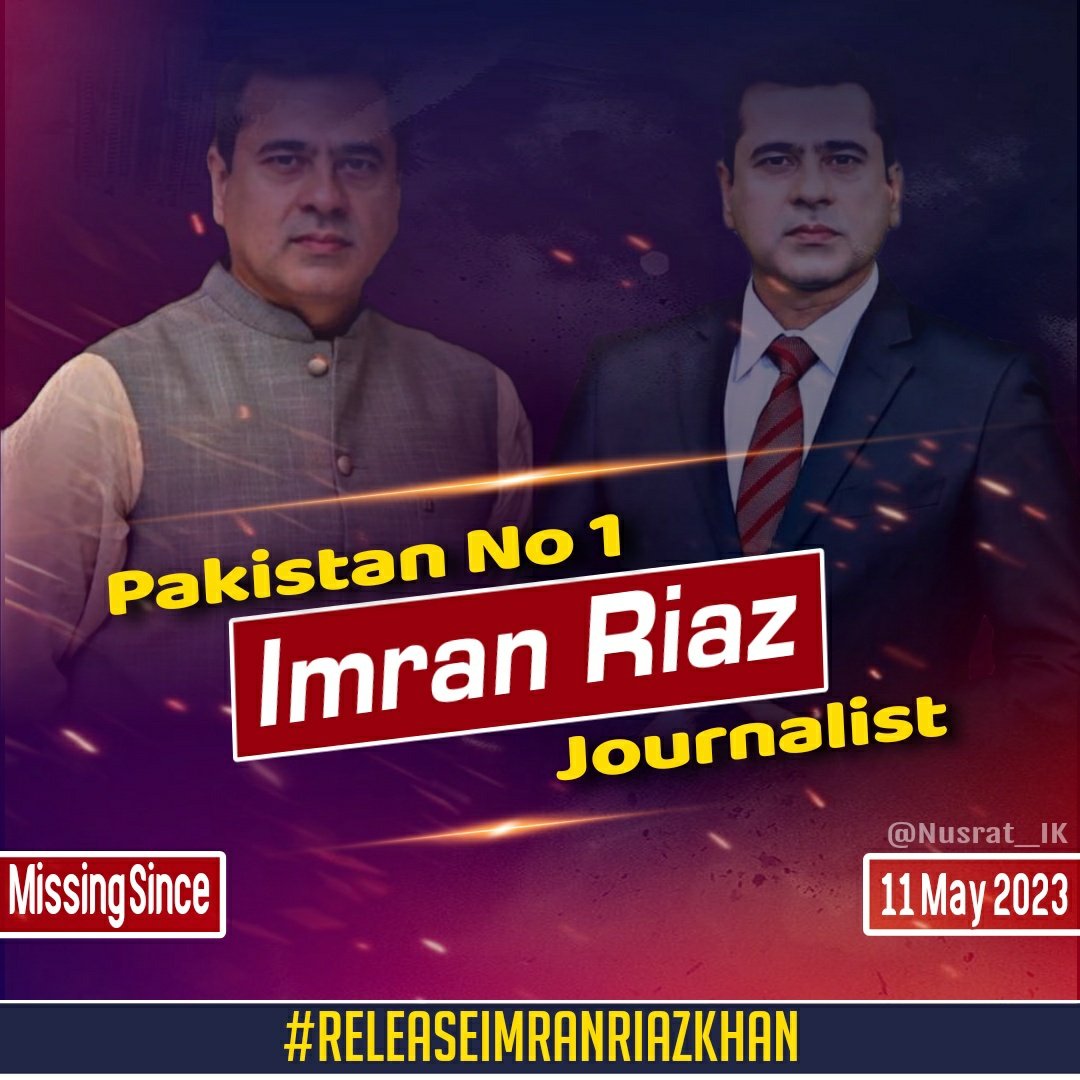 Nusrat__IK's tweet photo. @PTIofficial Rise voice for Imran Riaz Khan 
He is missing for last 65 days. 
We need him back 💔

@antonioguterres
#ReleaseImranRiazKhan
#FreeImranRiaz https://t.co/cohtj0uS6r