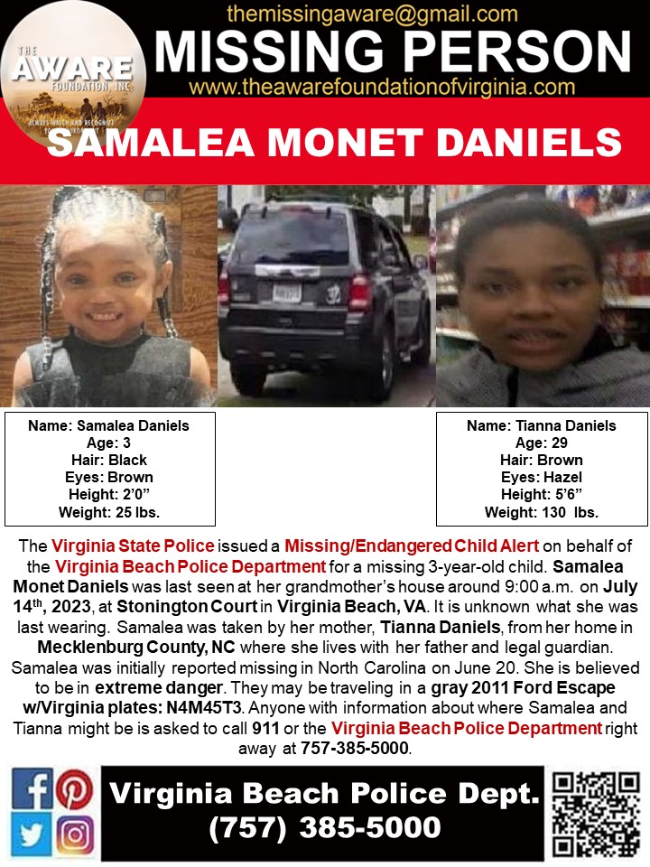 The AWARE Foundation on Twitter "*** Missing/Endangered Child Alert